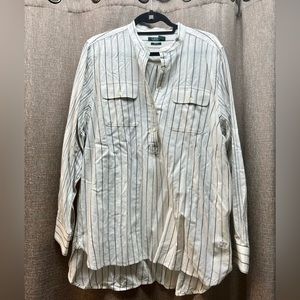Lauren Ralph Lauren - Cream Striped - 100% Cotton - Size XL